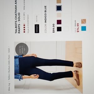 Navy blue Talbot's ankle pants